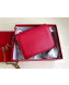 Valentino VLock Grained Calfskin Chain Shoulder Bag 0069 Red 2019