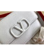 Valentino VLock Grained Calfskin Chain Shoulder Bag 0069 White 2019