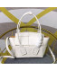 Bottega Veneta Arco Mini Bag in Smooth Maxi Woven Calfskin White 2019