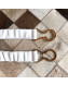 Bottega Veneta Lambskin Belt 40mm with Saddle Buckle White 2019