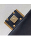 Fendi Baguette Large/Mini FF Logo Lambskin Flap Bag Black 2019