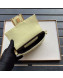 Fendi Baguette Mini FF Logo Lambskin Flap Bag Light Yellow 2019