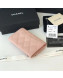 Chanel Grained Leather Classic Card Holder AP0214 Light Pink 2019
