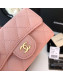 Chanel Grained Leather Classic Card Holder AP0214 Light Pink 2019