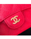 Chanel Grained Leather Classic Card Holder AP0214 Bright Red 2019