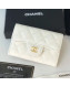 Chanel Grained Leather Classic Card Holder AP0214 White 2019