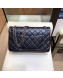 Chanel Aged Calfskin 2.55 Reissue Medium Flap Bag Black/Silver 