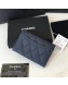 Chanel Grained Leather Classic Card Holder AP0214 Navy Blue 2019