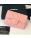 Chanel Grained Leather Classic Card Holder AP0214 Dark Pink 2019