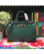 Gucci Zumi Grainy Leather Medium Top Handle Bag ‎564714 Green 2019