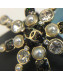 Chanel Crystal and Pearl Snowflake Brooch AB2323 White/Black 2019