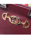 Gucci Zumi Grainy Leather Small Top Handle Bag ‎569712 Burgundy 2019