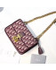 Dior Dioraddict Oblique Canvas Flap Bag Burgundy 2018