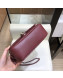 Chanel Grained Calfskin Round CC Metal Camera Bag AS6066 Burgundy 2019