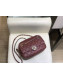 Chanel Grained Calfskin Round CC Metal Camera Bag AS6066 Burgundy 2019