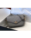 Chanel Quilted Calfskin Flap Bag AS0413 Gray 2019