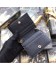 Gucci Zumi Grainy Leather Card Case on Chain 570660 Black