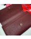 Gucci Zumi Grainy Leather Continental Wallet 573612 Burgundy