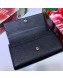Gucci Zumi Grainy Leather Continental Wallet 573612 Black