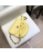 Chanel Vintage Quilted Lambskin Waist/Belt Bag A80063 Yellow 2019