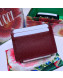 Gucci Zumi Grainy Leather Card Case 570679 Burgundy