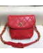 Chanel Vintage Quilted Lambskin Waist/Belt Bag A80063 Red 2019