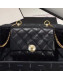 Chanel Quilted Leather Pearl Trim Small Flap Bag AS1170 Black 2019