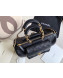Chanel Quilted Grained Calfskin and Lambskin Large Bowling Bag AS1360 Black 2020