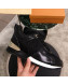Louis Vuitton Run Away Sneaker 1A4XNL Black 2019(For Men and Women)