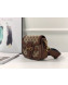 Gucci GG Canvas Small Horsebit Shoulder Bag 384821 Brown 2019