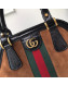 Gucci RE(BELLE) Suede Medium Top Handle Bag 516459 Brown 2018