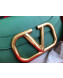 Valentino Supervee Calfskin Maxi-Logo Crossbody Bag 1011L Green 2020