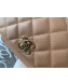 Chanel Quilted Grained Calfskin Mini Messenger Flap Top Handle Bag A93067 Caramel 2019