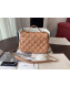 Chanel Quilted Grained Calfskin Mini Messenger Flap Top Handle Bag A93067 Caramel 2019