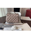 Chanel Quilted Grained Calfskin Mini Messenger Flap Top Handle Bag A93067 Grey 2019