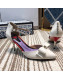 Gucci Leather Spikes Ankle Strap Heel Pumps with Bow White 2019