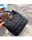 Chanel Quilted Grained Calfskin Small Drawing Bucket Bag AS0894 Black 2019