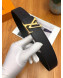 Louis Vuitton Grained Calfskin Reversible Belt 40mm Black/Gold 02 2019