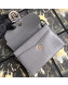 Gucci Small Leather Circle GG Shoulder Bag 589474 Grey 2019