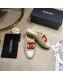 Chanel Flat Straw and Lambskin Mules Red 2019