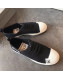 Chanel Fabric CC Logo Patch Sneakers Black 2019