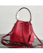 Prada Saffiano Leather Bucket Bag 1BE032 Red 2019