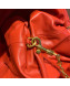 Bottega Veneta LargeThe Pouch Oversized Clutch in Woven Lambskin Orange Red 2019