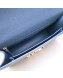 Dior 30 Montaigne CD Flap Bag in Grained Calfskin Blue 2019