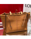 Loewe Cushion Tote Bag in Grained Calfskin Caramel Brown 2019