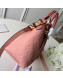Louis Vuitton V Tote BB Monogram Empreinte Leather M44455 Pink/Creme Beige 2019