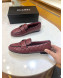 Chanel Quilted Lambskin and Wool Flat Loafers Burgundy 2019