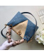 Louis Vuitton V Tote BB Monogram Empreinte Leather M44419 Blue 2019