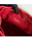 Prada Calfskin Drawstring Bucket Bag 1BH038 Red 2019
