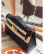 Hermes Mini Kelly Pochette 22cm in Swift Calf Leather Black/Gold 